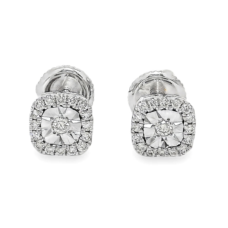 Classic Cushion Cut Diamond Earrings 64901 | TraxNYC