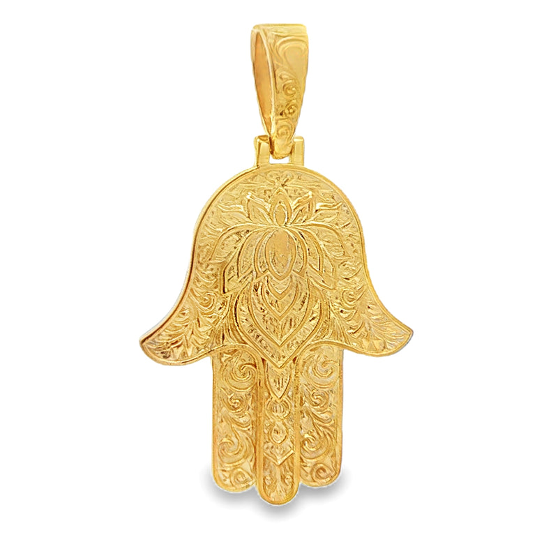 Gold Hamsa Pendant