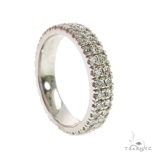 18K Gold 2 Row Diamond Eternity Wedding Band (Lab), photo 2 of 4