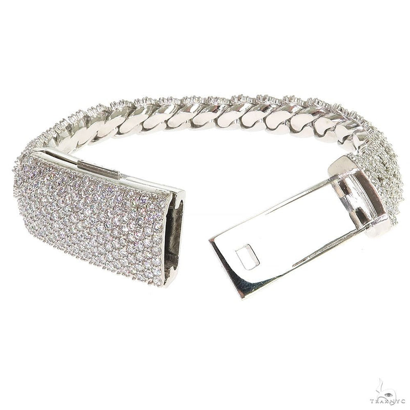 14K Gold 2 Row Lab-Grown Diamond Miami Cuban Bracelet, photo 3 of 7