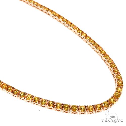 14K Gold tennis chain, 4 mm, photo 2 of 6