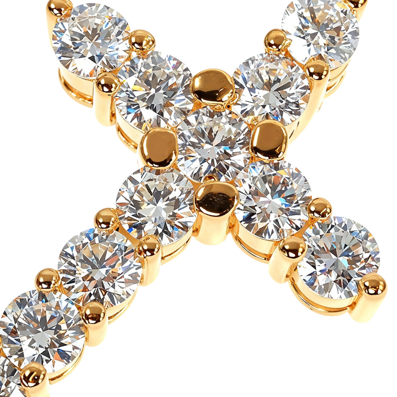 14K Gold 20 Pointer Diamond Cross (Lab), photo 3 of 6
