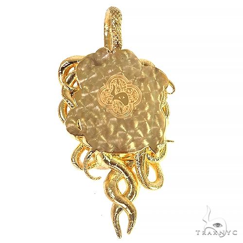 22K Gold Medusa Pendant 68015 - Image 5