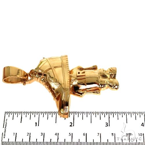 22K Gold Sneaker Head Pendant 67938 - Image 6