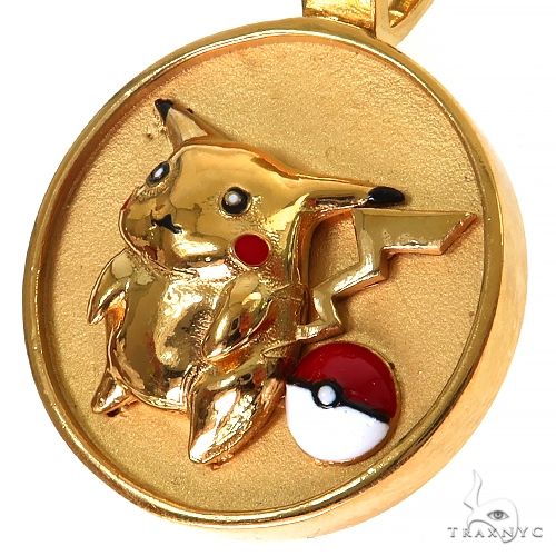 24K Gold Pikachu Pendant 69654 - Image 3