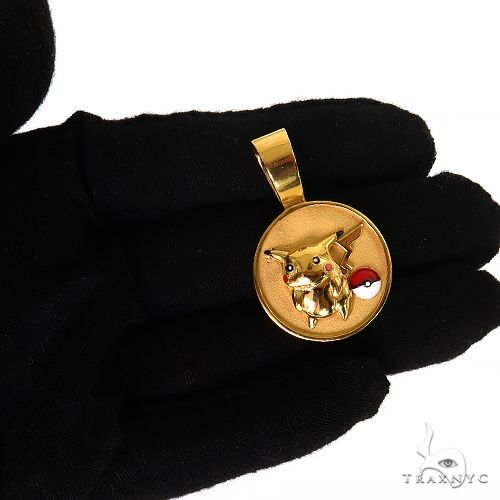 24K Gold Pikachu Pendant 69654 - Image 7