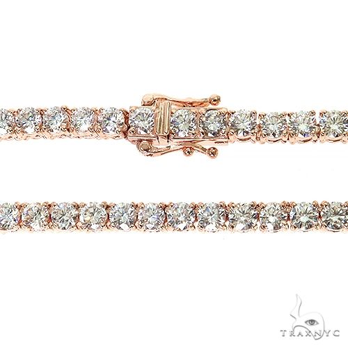 14K Gold 25 Pointer Diamond Tennis Necklace (Lab), photo 3 of 7