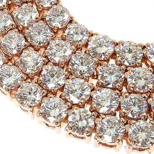 14K Gold 25 Pointer Diamond Tennis Necklace (Lab), photo 5 of 7