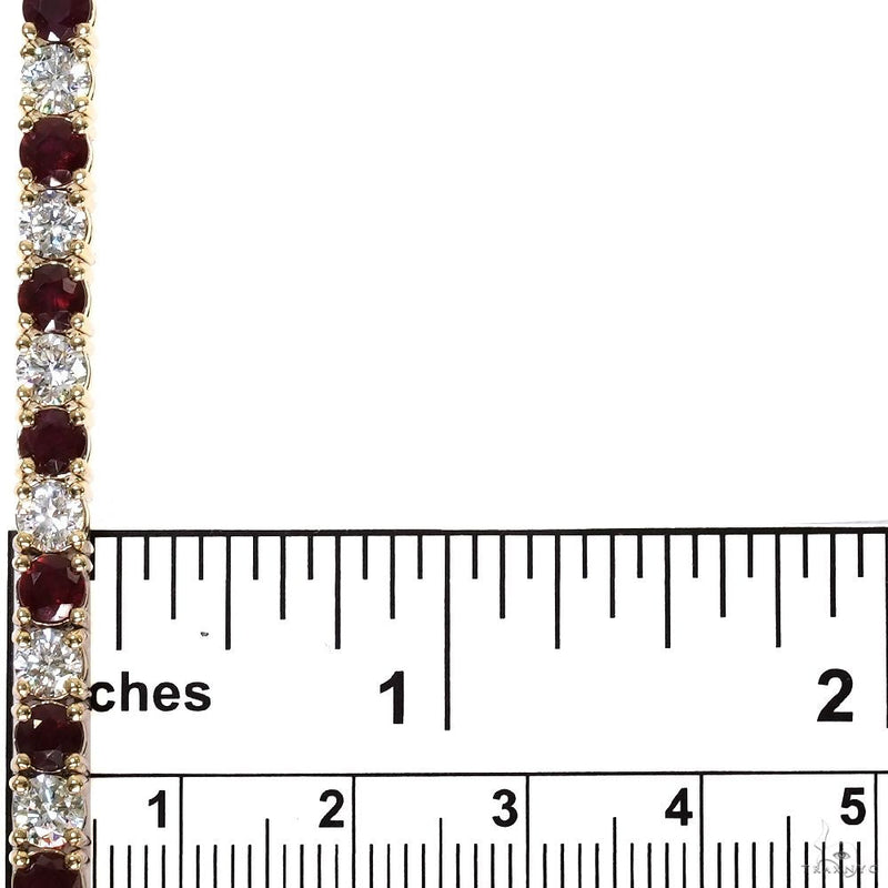 14K Gold 25 Pointer Ruby Glimmer Tennis Bracelet with Lab-Grown Diamonds, photo 6 of 7