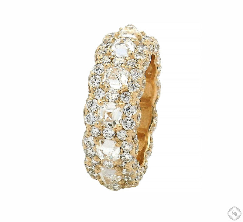 14K Gold 25 Pointer Upside Down Asscher Lab-Grown Diamond Eternity Band, photo 4 of 5