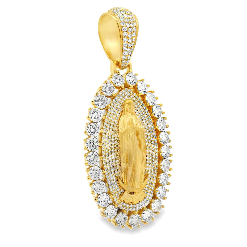 La Virgin De Guadalupe Pendant in 10K gold, view 2