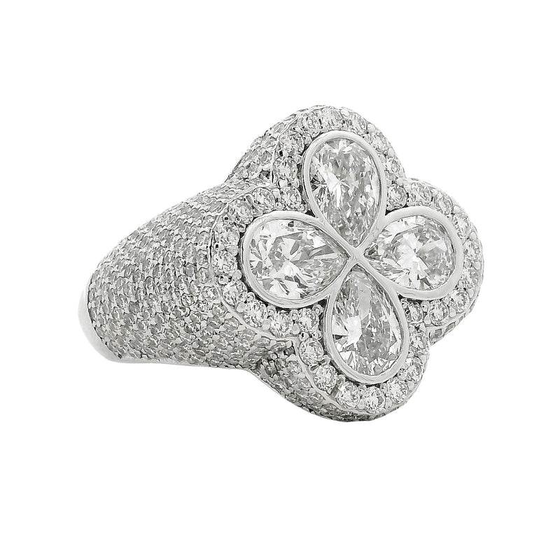 Lucky Bloom Diamond Ring in 10K gold, view 2