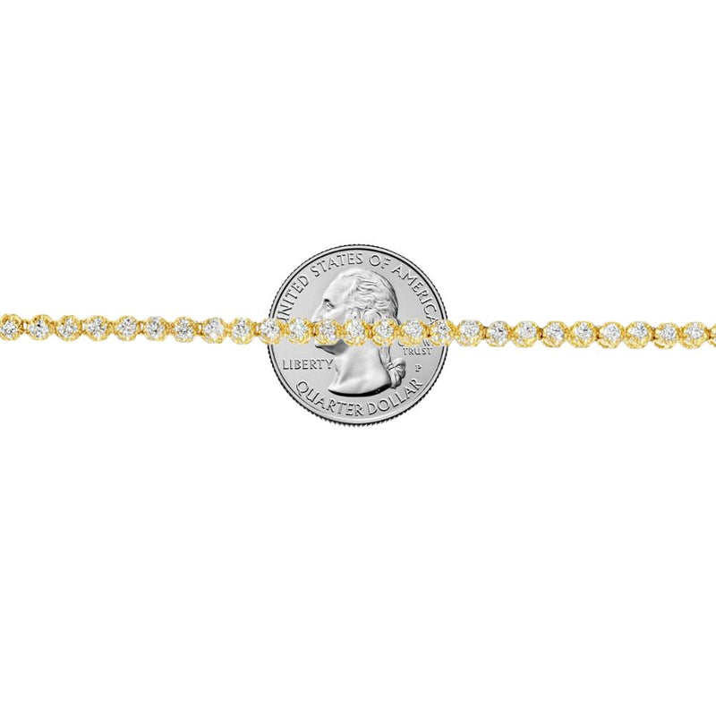 10K Gold Buttercup Tennis Necklace, view 10