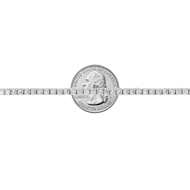 Platinum diamond tennis bracelet – view 7 of 7, TraxNYC item 71093