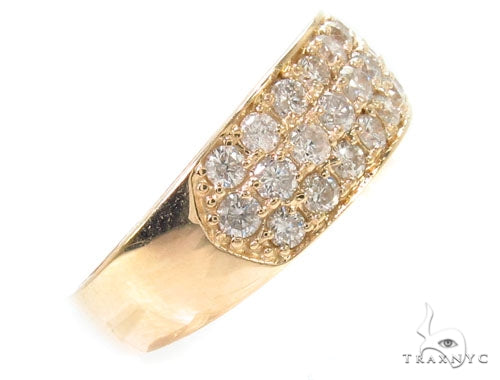 14K Gold 3 Row Diamond Ring, photo 4 of 7