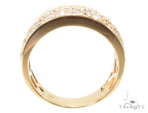 14K Gold 3 Row Diamond Ring, photo 5 of 7