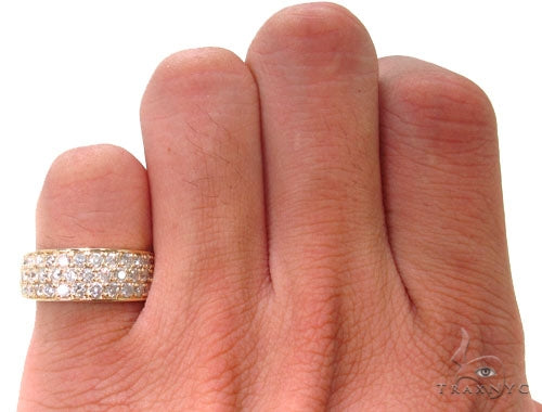 14K Gold 3 Row Diamond Ring, photo 7 of 7
