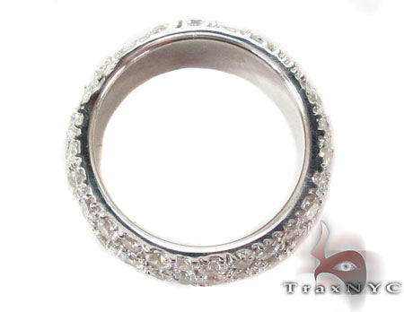 14K Gold 3 Row Pave Diamond Ring, photo 5 of 7