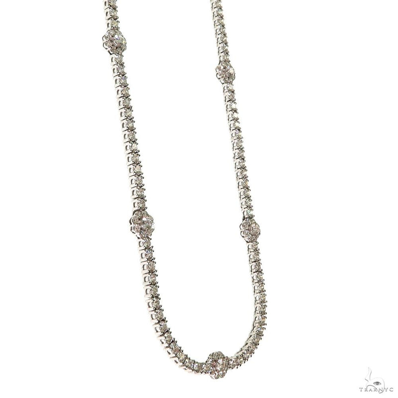 3 pointer Flower Motif Diamond Tennis Chain 69882 - Image 2