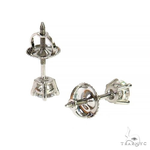 14K Gold 0.60 Ctw Round-Cut Diamond Studs (Lab), photo 3 of 4