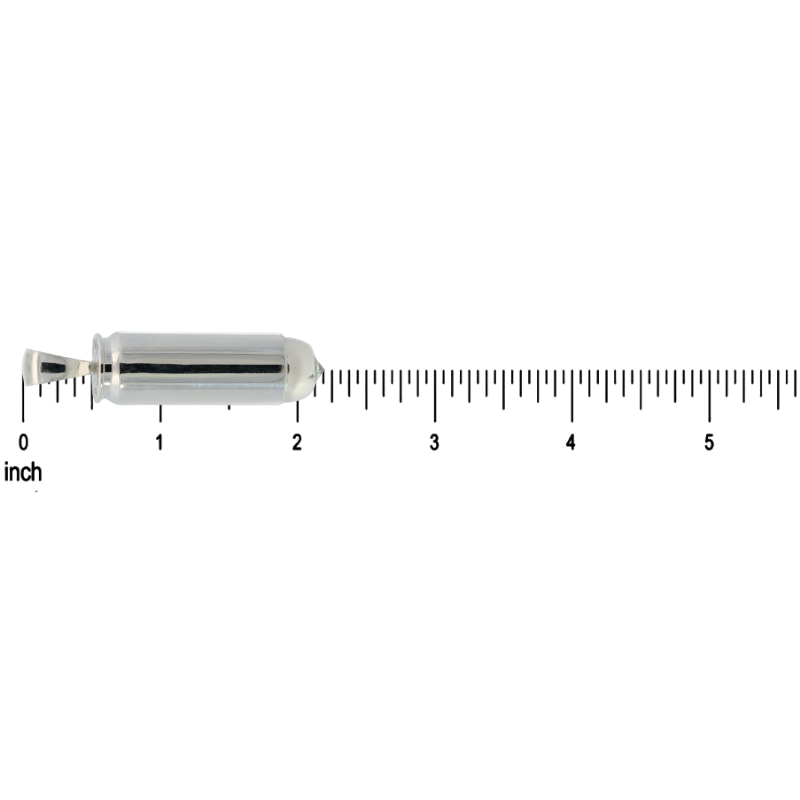 Silver Diamond Bullet Pendant, view 6