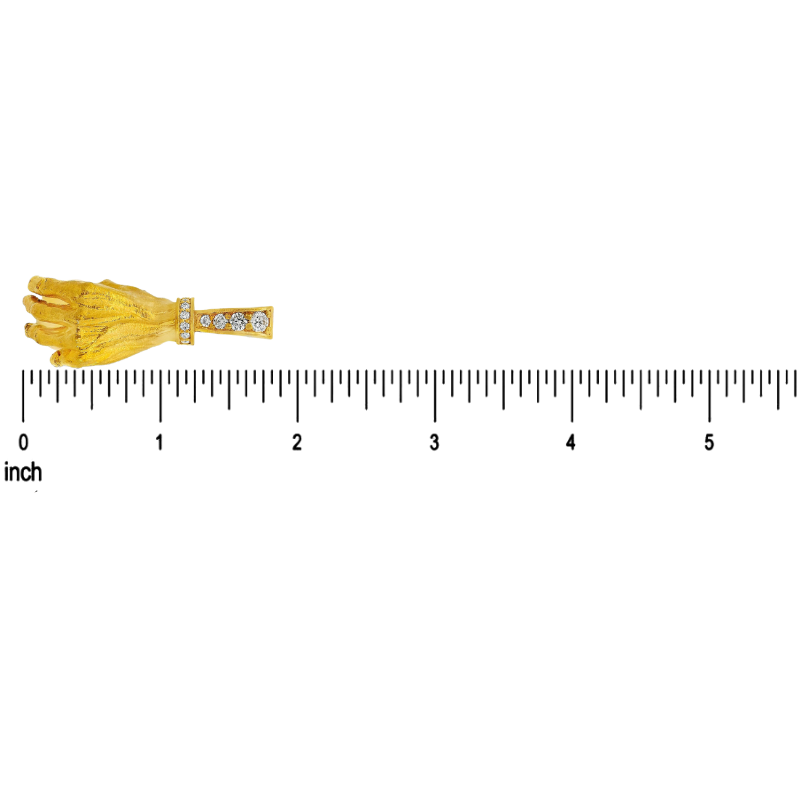 One of One 24k Gold Hand of Trax Pendant, photo 10 of 10
