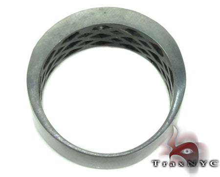 14K Gold 4 Row Black Diamond Ring, photo 5 of 6