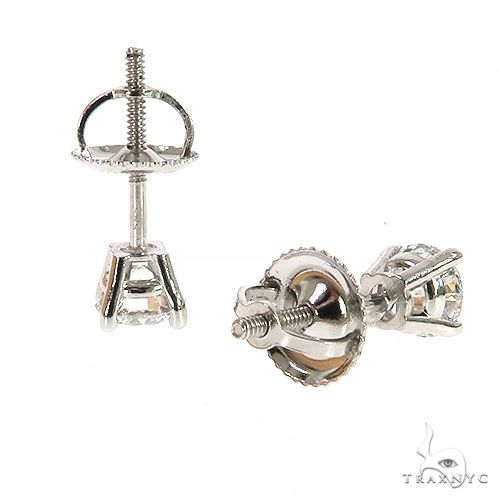 14K Gold 0.80 Ctw Round-Cut Diamond Studs (Lab), photo 3 of 4