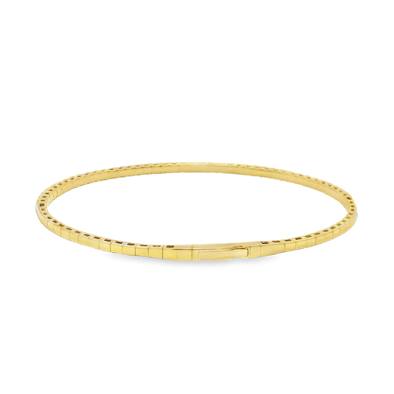 14K Gold Flexible Diamond Bangle Bracelet, photo 6 of 9