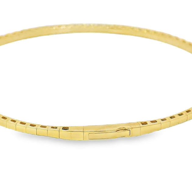 14K Gold Flexible Diamond Bangle Bracelet, photo 7 of 9