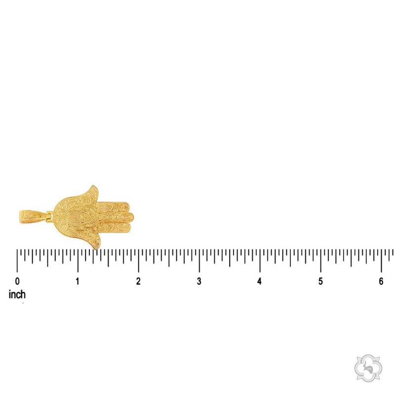 Gold Hamsa Pendant, view 6