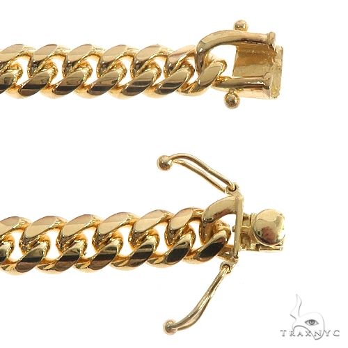 14K Yellow Gold Solid Miami Cuban Link Bracelet 8.5 Inches 7mm 66418 - Image 3