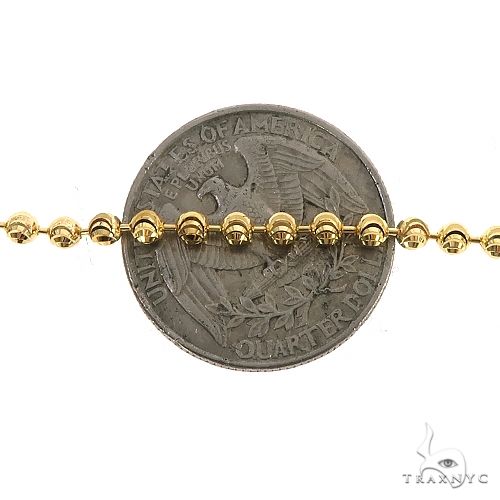 Moon Cut 10K Yellow Gold Bracelet 8 Inches 3mm, photo 4 of 4