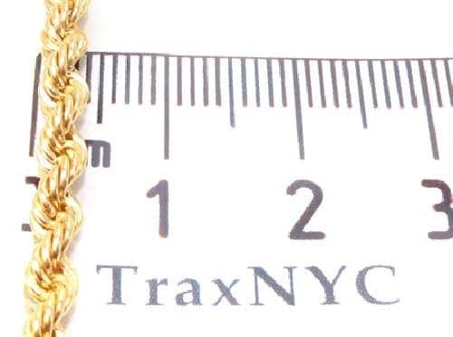 14k Yellow Gold Solid Diamond Cut Rope Bracelet 8 Inches 3.5mm, photo 4 of 6