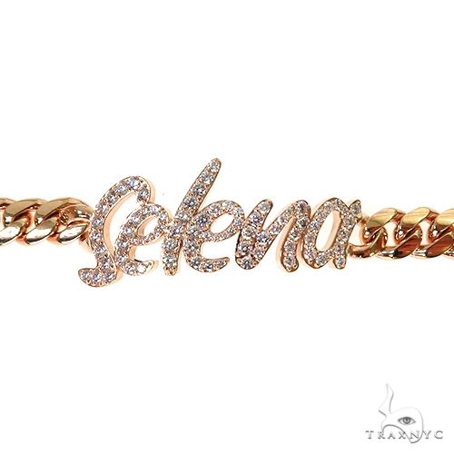 Custom Made Miami Cuban Diamond Name Bracelet 67679 - Image 2