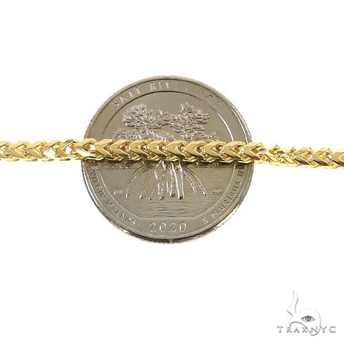 14K Yellow Gold Solid Franco Bracelet 8 Inches 2.6mm, photo 5 of 7