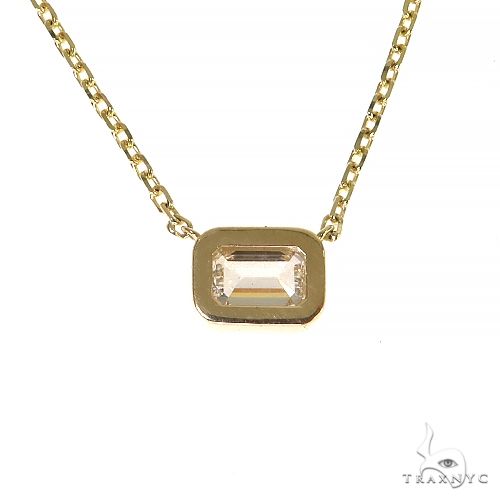 14K Gold Lab Diamond Necklace 68072 - Image 4