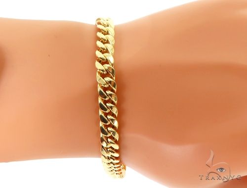 14K Gold Miami Cuban Link Bracelet Hollow 8.5 Inches 9mm, photo 8 of 8