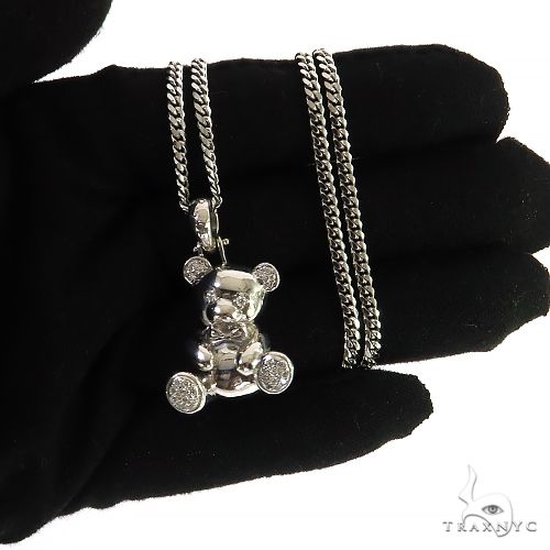 Trax Teddy Bear Diamond Pendant .925 Silver 69019 - Image 7