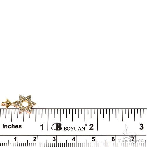 18K Gold Star Of David Diamond Pendant Mini, photo 6 of 8
