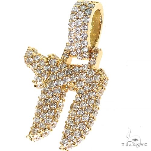 18K Gold Sparkling Spirit Chai Lab-Grown Diamond Pendant, photo 4 of 7
