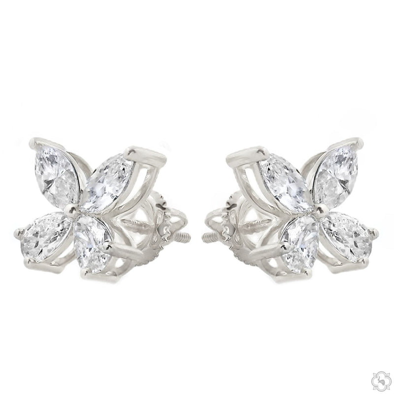 14K Gold Diamond Butterfly Earrings (Lab), photo 14 of 16