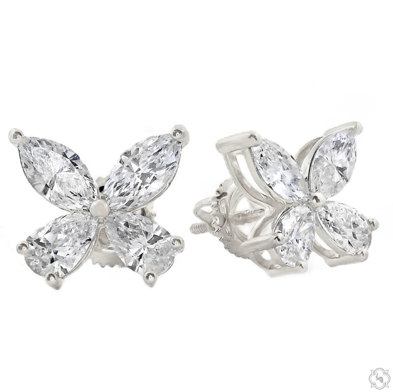 14K Gold Diamond Butterfly Earrings (Lab), photo 16 of 16