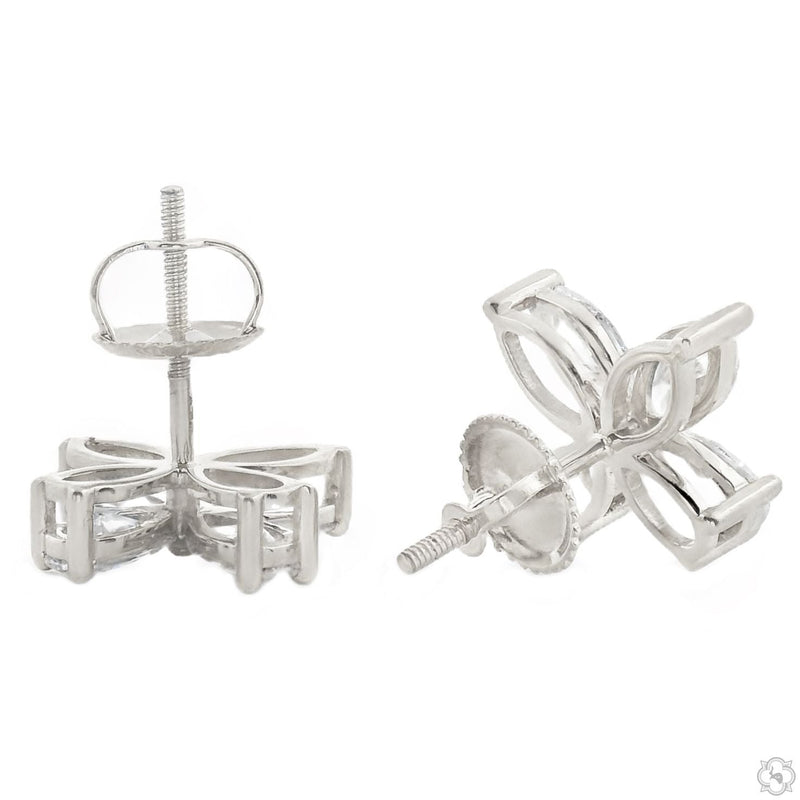 14K Gold Diamond Butterfly Earrings (Lab), photo 8 of 16