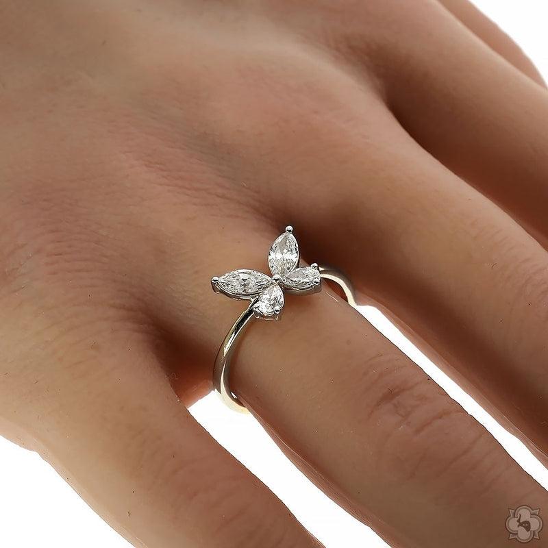 14K Gold Butterfly Lab-Grown Diamond Ring, photo 7 of 7