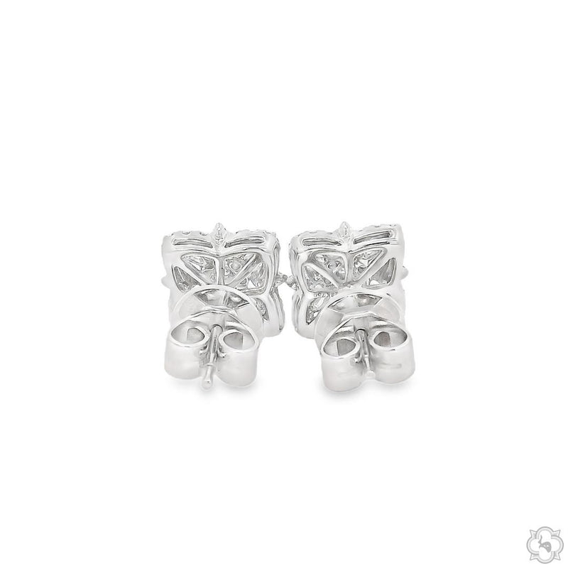 18K Gold Luminous Blossom Studs Diamond Earrings, photo 4 of 6