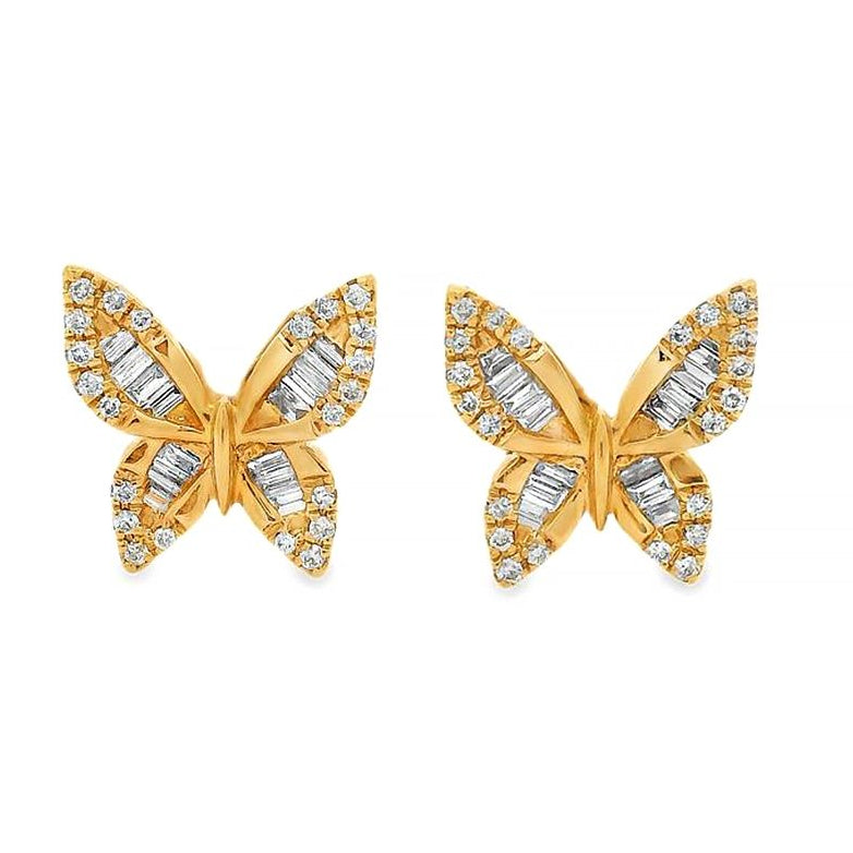 Diamond Butterfly Earrings 70240 - Image 1