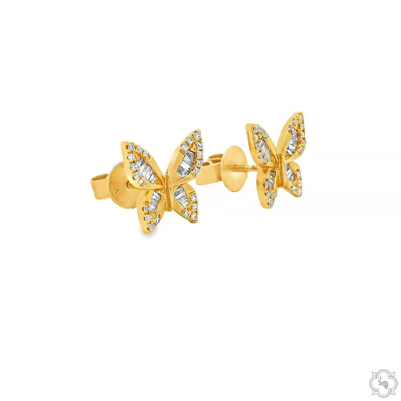 Diamond Butterfly Earrings 70240 - Image 2