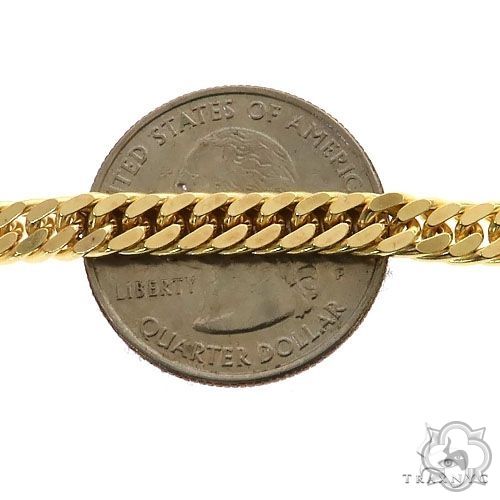 14K Yellow Gold Solid Double Curb Chain 6.3mm, photo 5 of 6