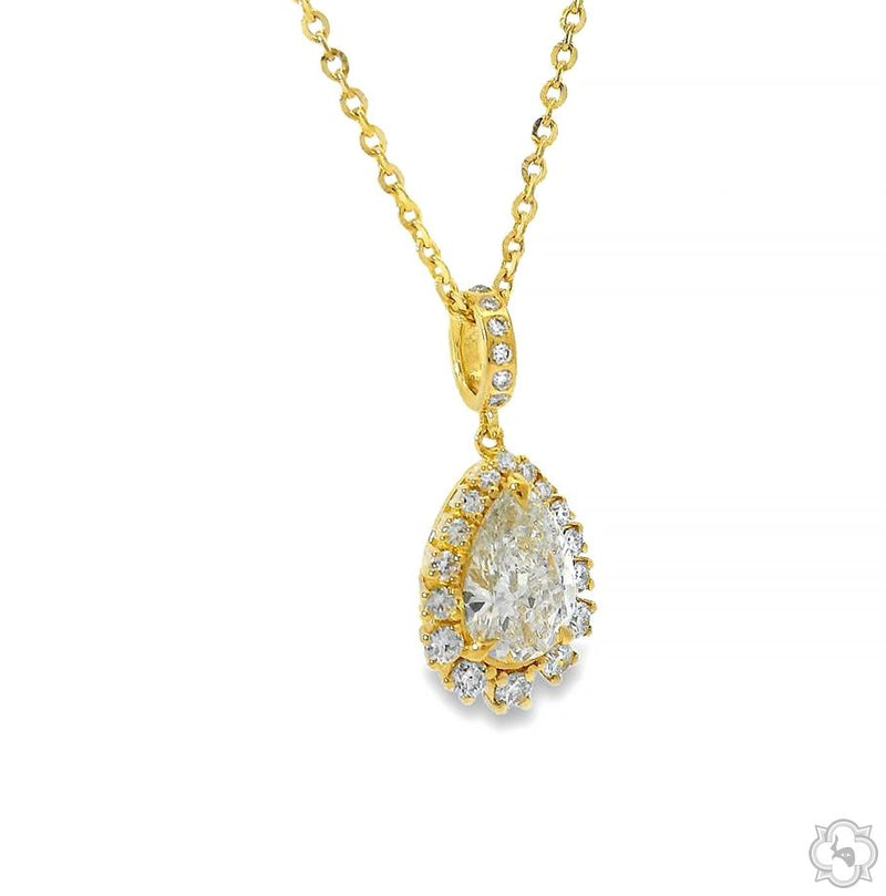 Pear Shape Diamond Necklace 70288 - Image 2